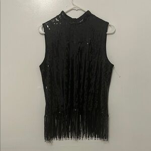 New York & Company Black Sequin Top